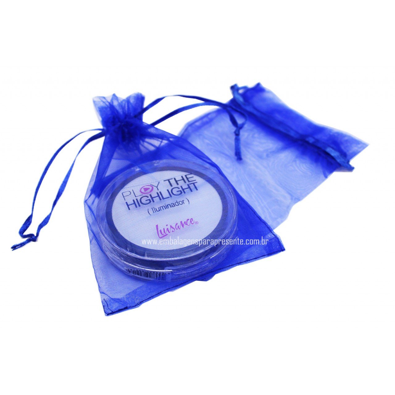 Saco Organza 10x15cm (PCT C/ 10 UN) Azul Royal